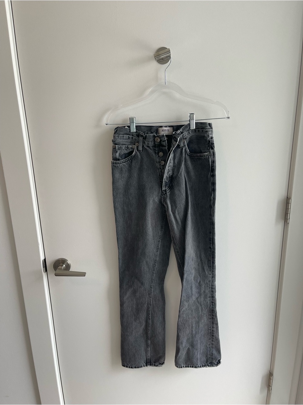 Agolde Washed Charcoal High-Rise Jeans